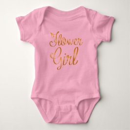 Bloemenmeisje Gold en Pink Tutu Romper
