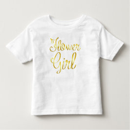 Bloemenmeisje Gold White Tee Shirt