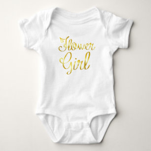 Bloemenmeisje Goud en Witte Tutu Romper