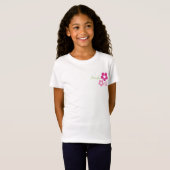 Bloemenmeisje met naam - Girls Baby Doll T-shirt (Voorkant volledig)