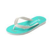 Bloemenmeisje NAME Turquoise Kinder Teenslippers (Schuin)