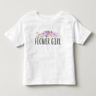 Bloemenmeisje Paarse peuter T-shirt bruidsmeisje