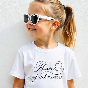 Bloemenmeisje Peuter Shirt – Gepersonaliseerde bru