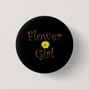 Bloemenmeisje Pin Ronde Button 3,2 Cm