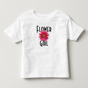 Bloemenmeisje Pink Gerbera Daisy Wedding Kinder Shirts