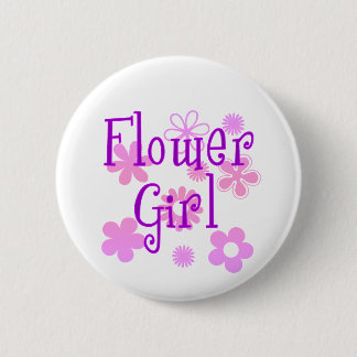 Bloemenmeisje-producten Ronde Button 5,7 Cm
