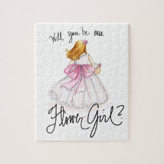 bloemenmeisje? Puzzle Dark Blonde Girl Legpuzzel