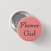 Bloemenmeisje Ronde Button 3,2 Cm (Voorkant /achterkant)