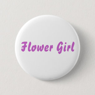 bloemenmeisje ronde button 5,7 cm