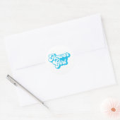 Bloemenmeisje Ronde Sticker (Envelop)