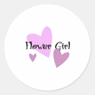 Bloemenmeisje Ronde Sticker