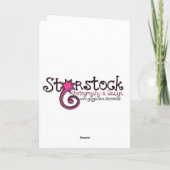 Bloemenmeisje Roze Kaart (Achterkant)