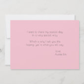 Bloemenmeisje | Roze Waterverfklaprozen Kaart (Achterkant)