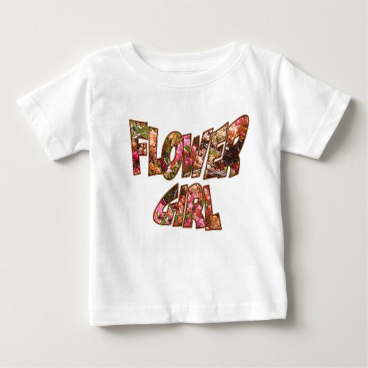 Bloemenmeisje Ruffle Tee grote letters (Voorkant)