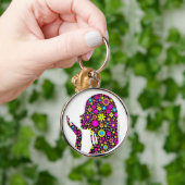 BLOEMENMEISJE SILHOUETTE SLEUTELHANGER (Hand)