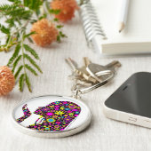 BLOEMENMEISJE SILHOUETTE SLEUTELHANGER (Zijkant)