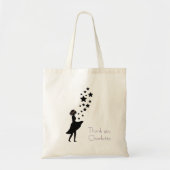 Bloemenmeisje Silhouette Small Bag Tote Bag (Voorkant)