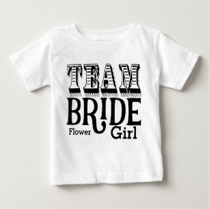 Bloemenmeisje Team Bride Hand Lettered Black Ink
