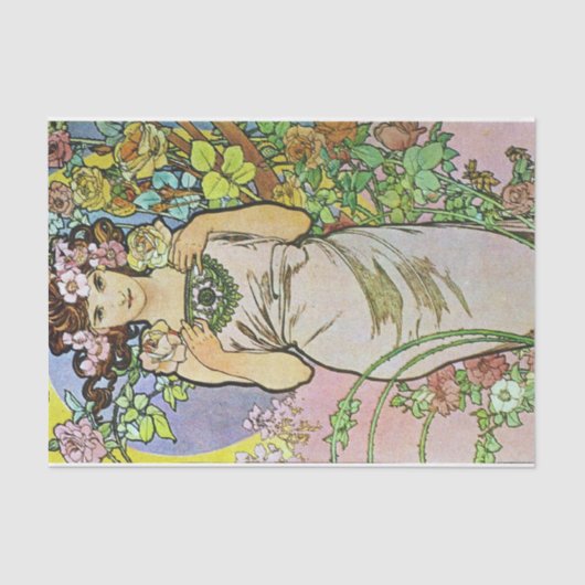 Bloemenmeisje Tissuepapier (Voorkant)