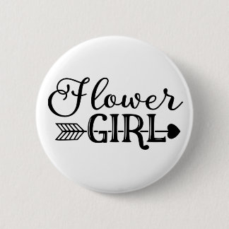 Bloemenmeisje, Tribe Arrow, Wedding Party Ronde Button 5,7 Cm
