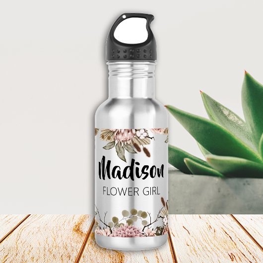 Bloemenmeisje-voorstel Cadeau Custom Boho Cottcore Waterfles