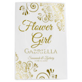 Bloemenmeisje Wedding Gift Bag - Middelgroot Medium Cadeauzakje (Voorkant)