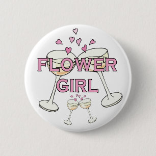 Bloemenmeisje Wedding ID Button