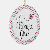 Bloemenmeisje Wedding Keepslag Ornament Gift (Rechts)