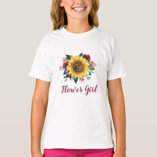 Bloemenmeisje Zonnebloem Bloemen Bruiloft T-shirt
