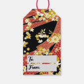 Bloemenmix Kimono patroon Cadeaulabel (Achterkant)