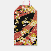 Bloemenmix Kimono patroon Cadeaulabel (Achterkant)