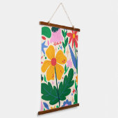 bloemenmixtape hangend wandkleed (Gebogen)