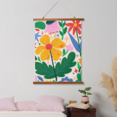 bloemenmixtape hangend wandkleed (Slaapkamer)