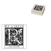 bloemenmonogram Briefboek Ex libris Rubberstempel (Gestempeld)