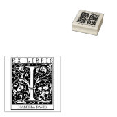 bloemenmonogram Briefboek Ex libris Rubberstempel (Gestempeld)