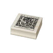  bloemenmonogram Briefboek Ex libris Rubberstempel (Stempel)