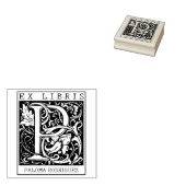  bloemenmonogram Briefboek Ex libris Rubberstempel (Gestempeld)