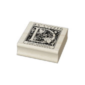 bloemenmonogram Briefboek Ex libris Rubberstempel (Stempel)