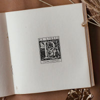  bloemenmonogram Briefboek Ex libris