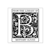  bloemenmonogram letter B uit de bibliotheek Rubberstempel (Afrduk)