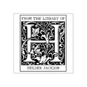 bloemenmonogram letter H uit de bibliotheek Rubberstempel (Afrduk)