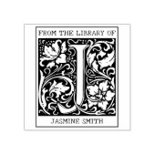  bloemenmonogram letter J uit de bibliotheek Rubberstempel (Afrduk)
