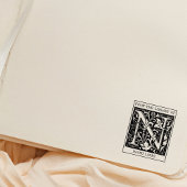 bloemenmonogram letter N uit de bibliotheek Rubberstempel