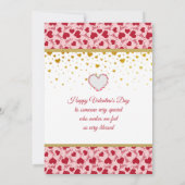 Bloemenmonogram Valentijnsdag met gouden hart (Achterkant)