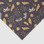 Bloemenmot vlinderpatroon tissuepapier (Detail)
