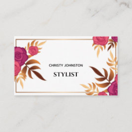 Bloemenmotief waterverf eigenzinnig trendy visitekaartje