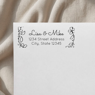 Bloemennamen Huwelijk Retouradres Rubberstempel