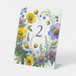 Bloemennummerborden voor tafels reclamebord met voetstuk