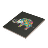 Bloemenolifant - Diamond Studs Tegeltje (Zijkant)