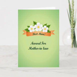 Bloemenonderscheiding voor moederkaart kaart